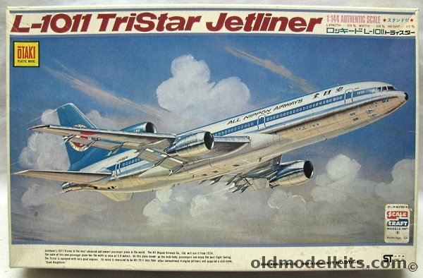 Otaki 1/144 L-1011 Tristar Jetliner - TWA or ANA, OT2-12-1200 plastic model kit